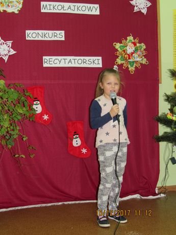 Mikołajkowy konkurs recytatorski 2017